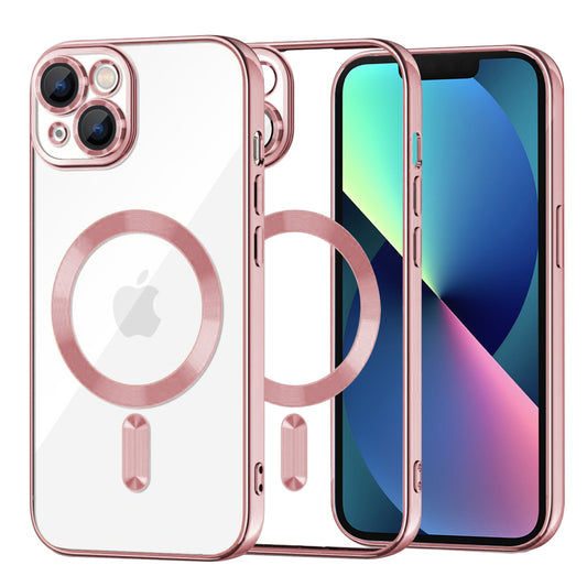 MagSafe-kuori Apple iPhone 13:lle, Techsuit, Luxury Crystal, Vaaleanpunainen