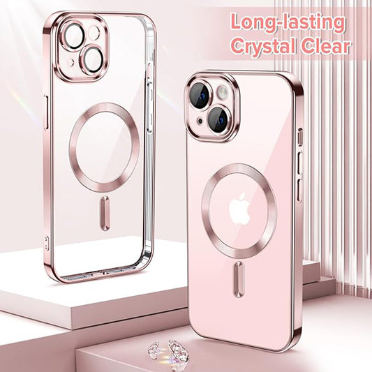 MagSafe-kuori Apple iPhone 13:lle, Techsuit, Luxury Crystal, Vaaleanpunainen