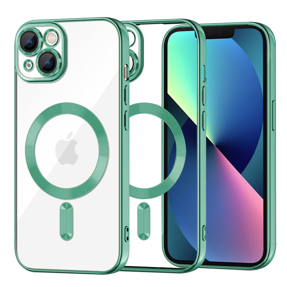 MagSafe-kuori Apple iPhone 13:lle, Techsuit, Luxury Crystal, Vaaleanvihreä