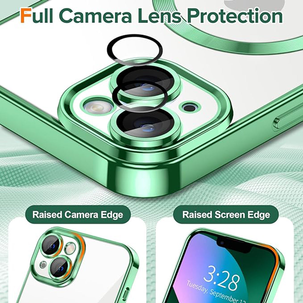 MagSafe-kuori Apple iPhone 13:lle, Techsuit, Luxury Crystal, Vaaleanvihreä