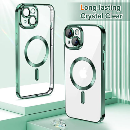 MagSafe-kuori Apple iPhone 13:lle, Techsuit, Luxury Crystal, Tummanvihreä