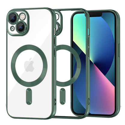 MagSafe-kuori Apple iPhone 13:lle, Techsuit, Luxury Crystal, Tummanvihreä