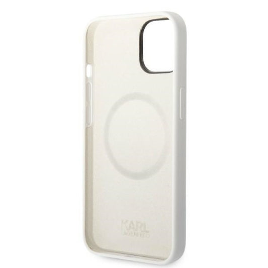 MagSafe-kotelo Apple iPhone 14 Plus -puhelimelle, Karl Lagerfeld, Silicone Choupette, Valkoinen
