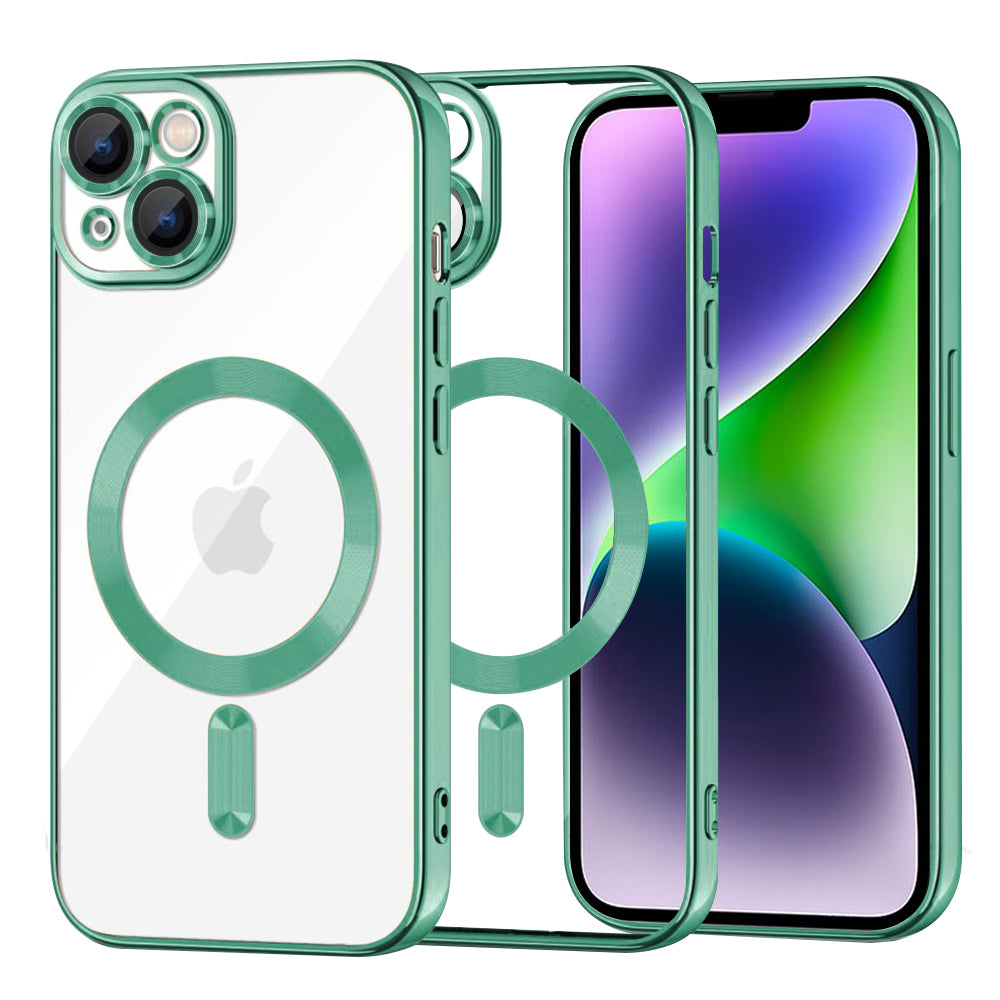 MagSafe-kuori Apple iPhone 14 Plus:lle, Techsuit, Luxury Crystal, Vaaleanvihreä