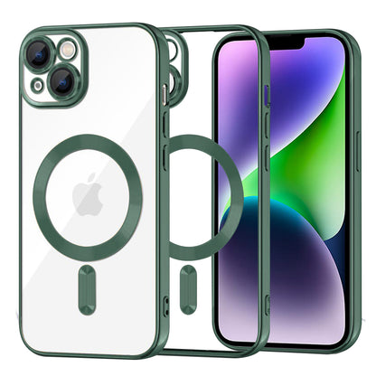 MagSafe-kuori Apple iPhone 14 Plus:lle, Techsuit, Luxury Crystal, Tummanvihreä