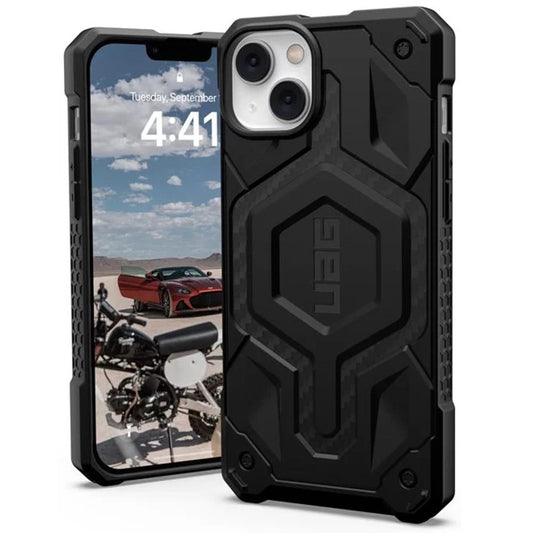 MagSafe-kuori Apple iPhone 14 Plus -puhelimelle, Urban Armor Gear, Monarch Pro Carbon, Musta