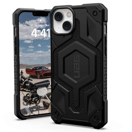 MagSafe-kuori Apple iPhone 14 Plus -puhelimelle, Urban Armor Gear, Monarch Pro Kevlar, Musta