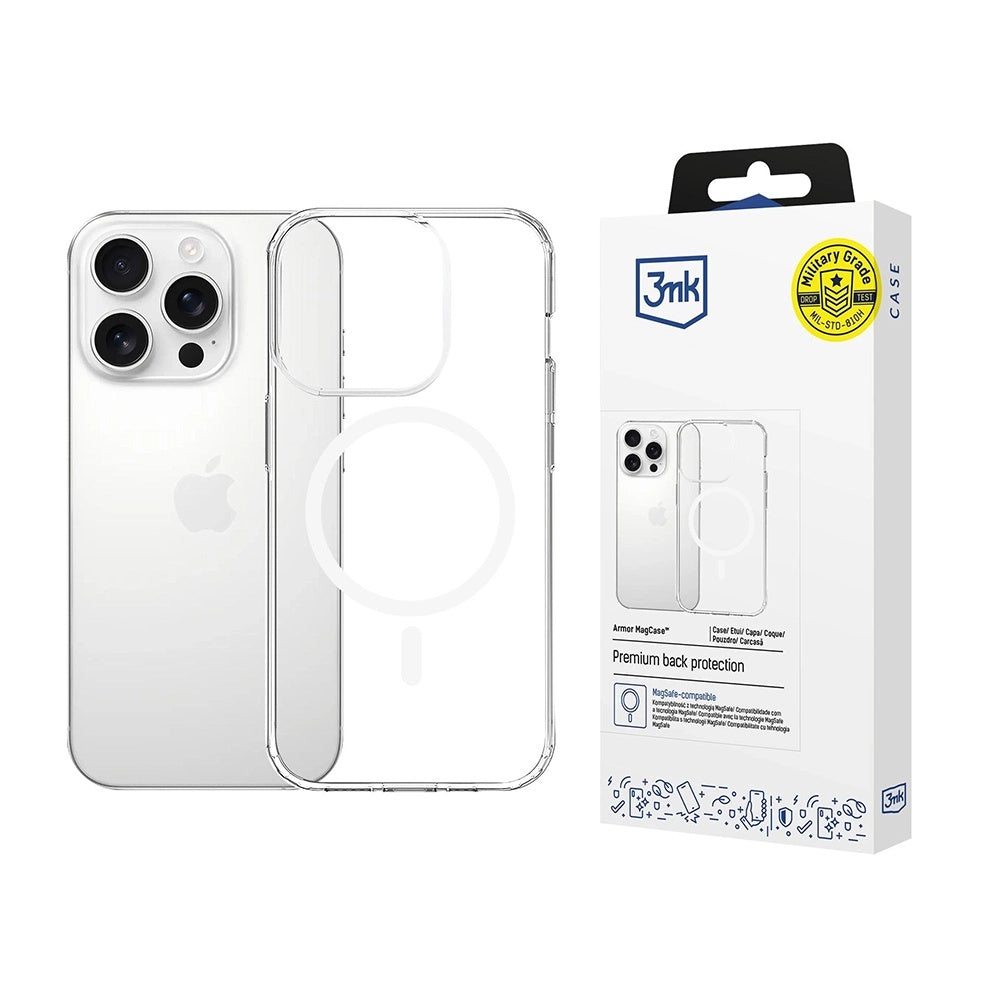 MagSafe Case for Apple iPhone 14 Pro, 3MK, Armor MagCase, Transparent