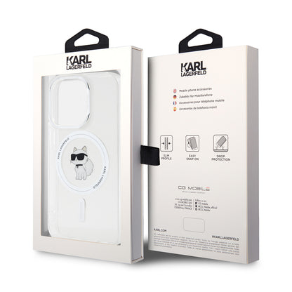 MagSafe-kotelo Apple iPhone 14 Prolle, Karl Lagerfeld, IML Choupette, Läpinäkyvä