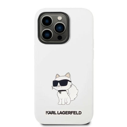 MagSafe Case for Apple iPhone 14 Pro, Karl Lagerfeld, Choupette Silicone, White