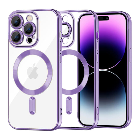 MagSafe-kuori Apple iPhone 14 Pro Maxille, Techsuit, Luxury Crystal, Vaaleanvioletti