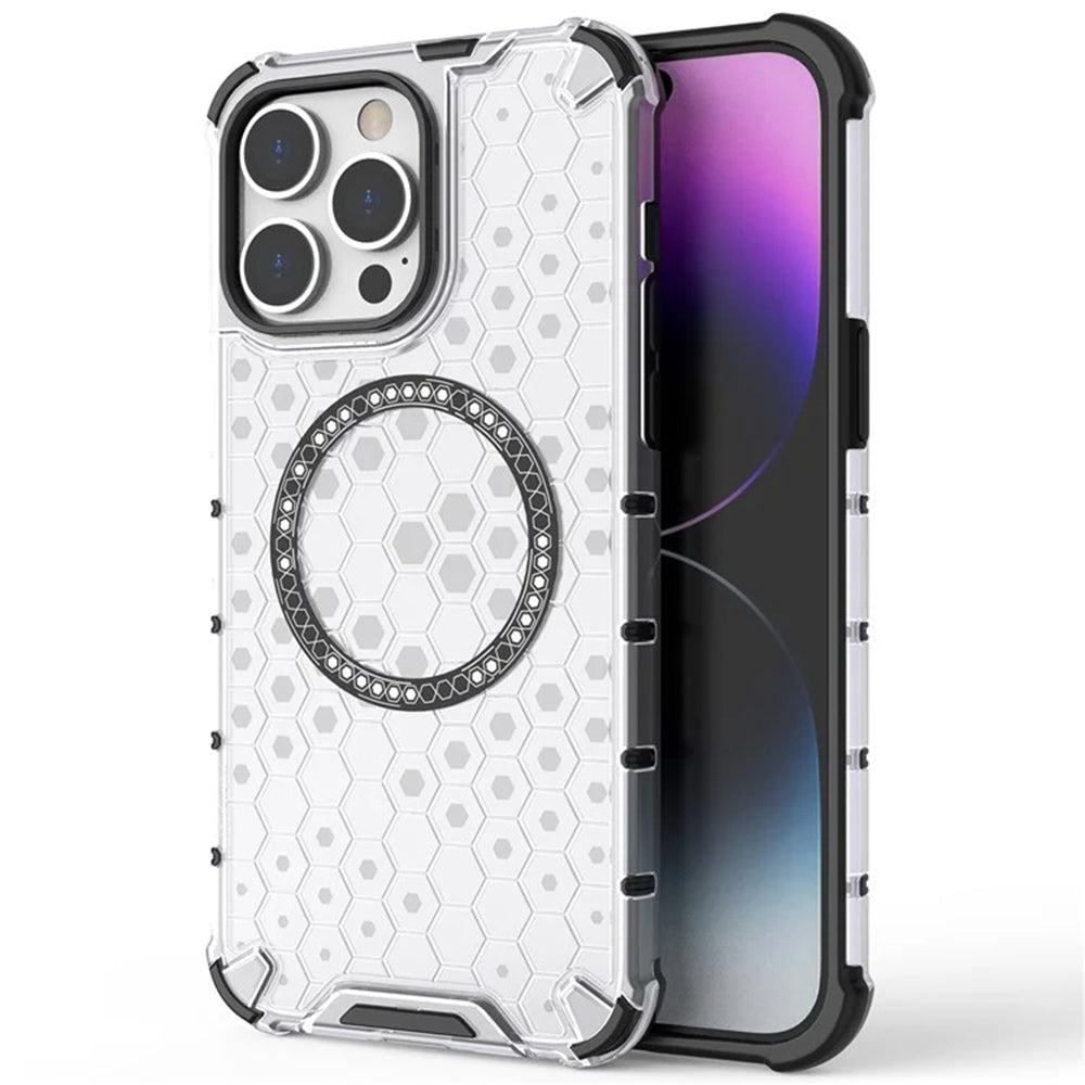 MagSafe-kuori Apple iPhone 14 Pro:lle, Techsuit, HoneyComb Shield, Musta