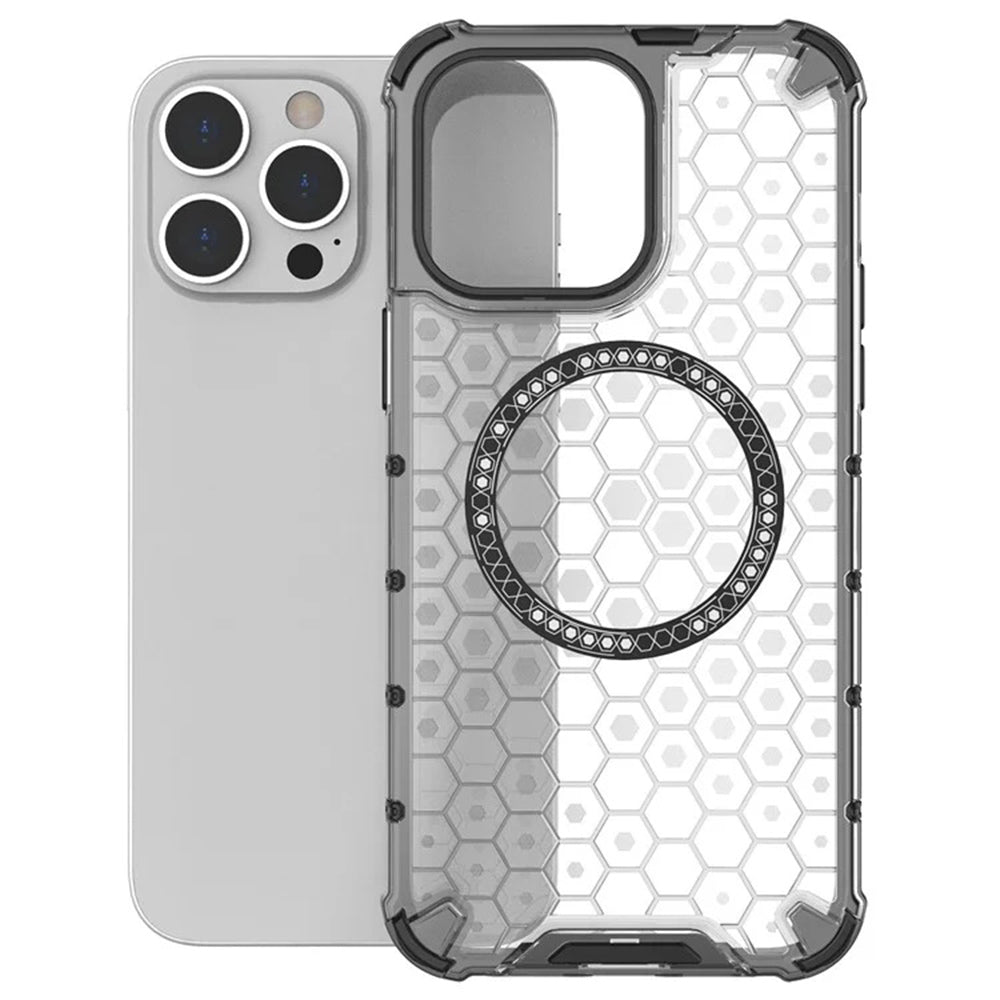 MagSafe-kuori Apple iPhone 14 Pro:lle, Techsuit, HoneyComb Shield, Musta