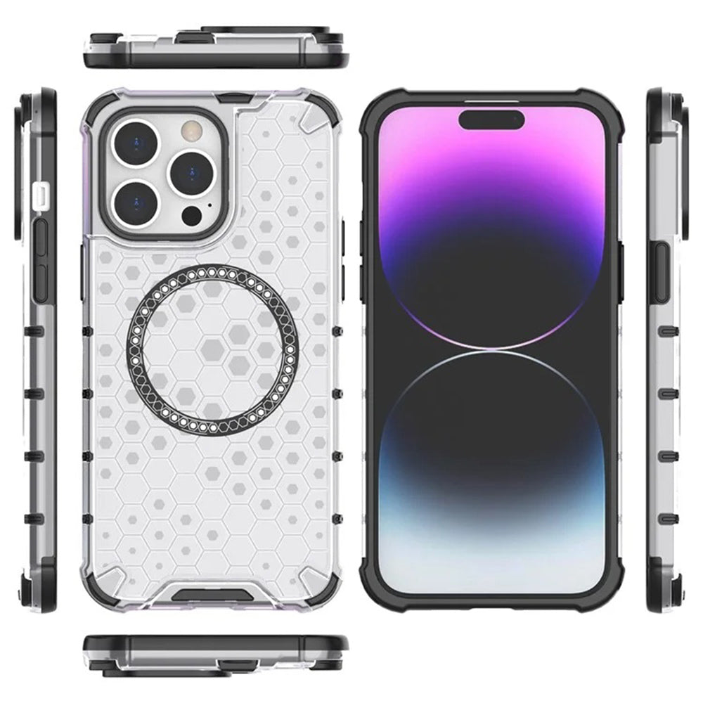 MagSafe-kuori Apple iPhone 14 Pro:lle, Techsuit, HoneyComb Shield, Musta