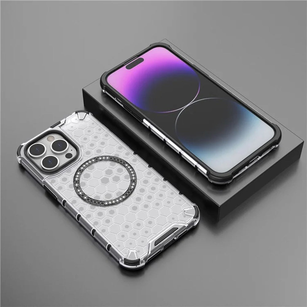 MagSafe-kuori Apple iPhone 14 Pro:lle, Techsuit, HoneyComb Shield, Musta