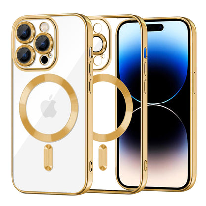 MagSafe-kuori Apple iPhone 14 Pro:lle, Techsuit, Luxury Crystal, Kultainen