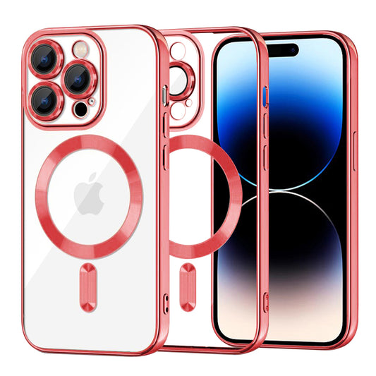 MagSafe-kuori Apple iPhone 14 Pro:lle, Techsuit, Luxury Crystal, Punainen