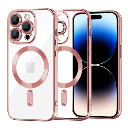 MagSafe-kuori Apple iPhone 14 Pro:lle, Techsuit, Luxury Crystal, Vaaleanpunainen