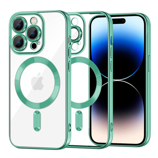 MagSafe-kuori Apple iPhone 14 Pro:lle, Techsuit, Luxury Crystal, Vaaleanvihreä