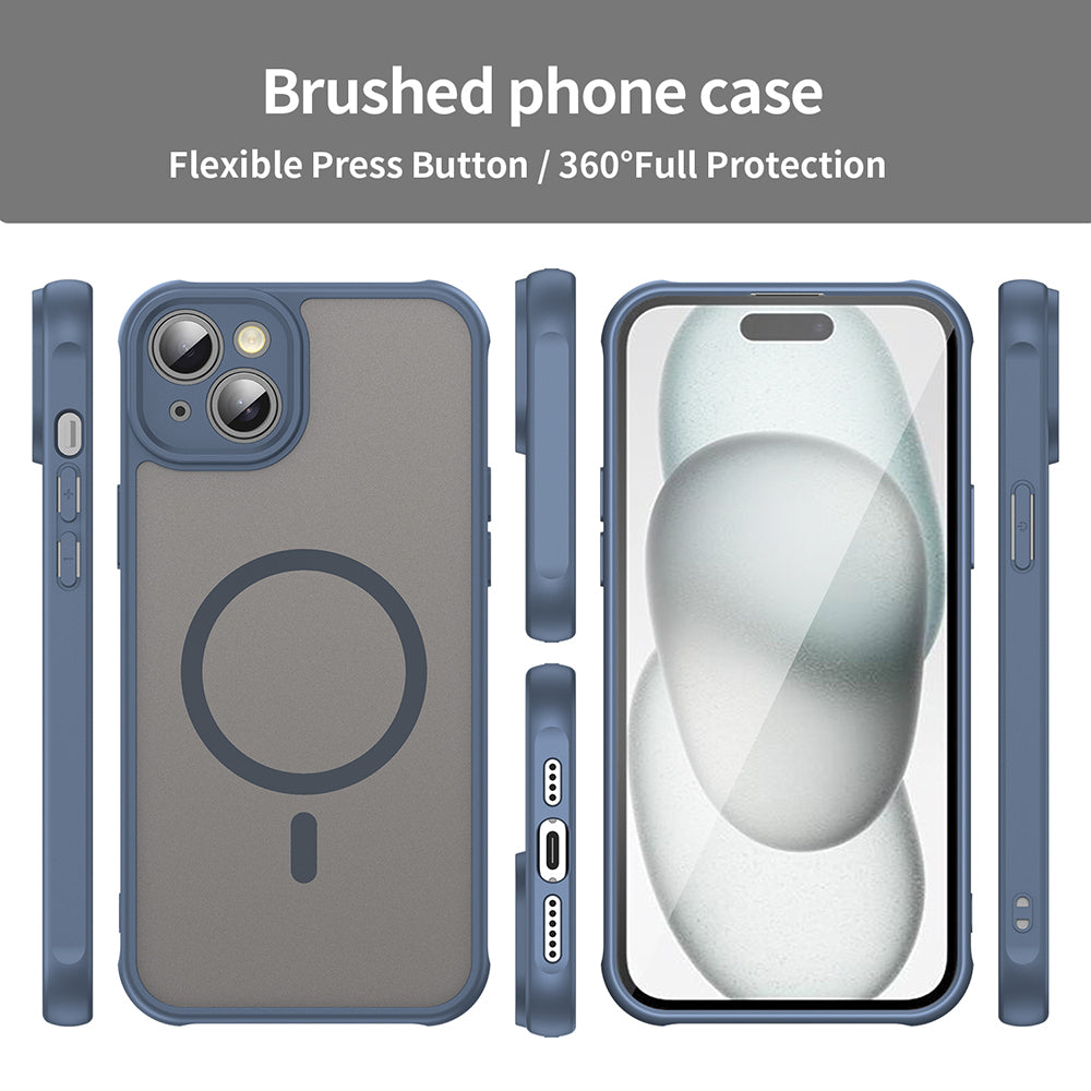 MagSafe-kuori Apple iPhone 14:lle, Techsuit, HaloFrost II, Laivastonsininen