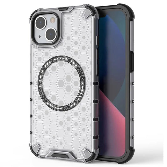 MagSafe-kuori Apple iPhone 14:lle, Techsuit, HoneyComb Shield, Valkoinen