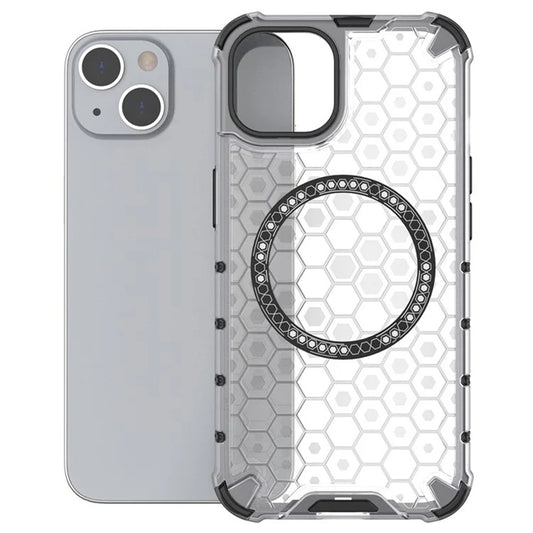 MagSafe-kuori Apple iPhone 14:lle, Techsuit, HoneyComb Shield, Valkoinen