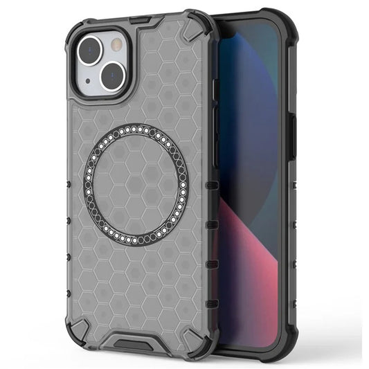 MagSafe-kuori Apple iPhone 14:lle, Techsuit, HoneyComb Shield, Musta