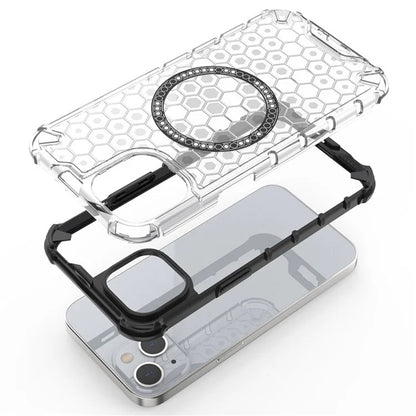 MagSafe-kuori Apple iPhone 14:lle, Techsuit, HoneyComb Shield, Musta