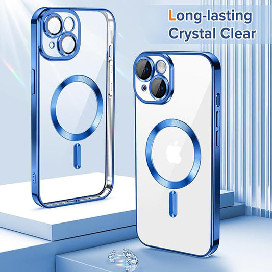 MagSafe-kuori Apple iPhone 14:lle, Techsuit, Luxury Crystal, Tummansininen