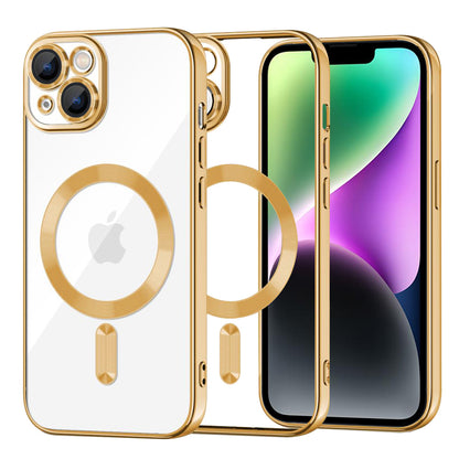 MagSafe-kuori Apple iPhone 14:lle, Techsuit, Luxury Crystal, Kultainen