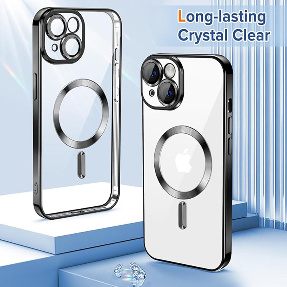 MagSafe-kuori Apple iPhone 14:lle, Techsuit, Luxury Crystal, Musta
