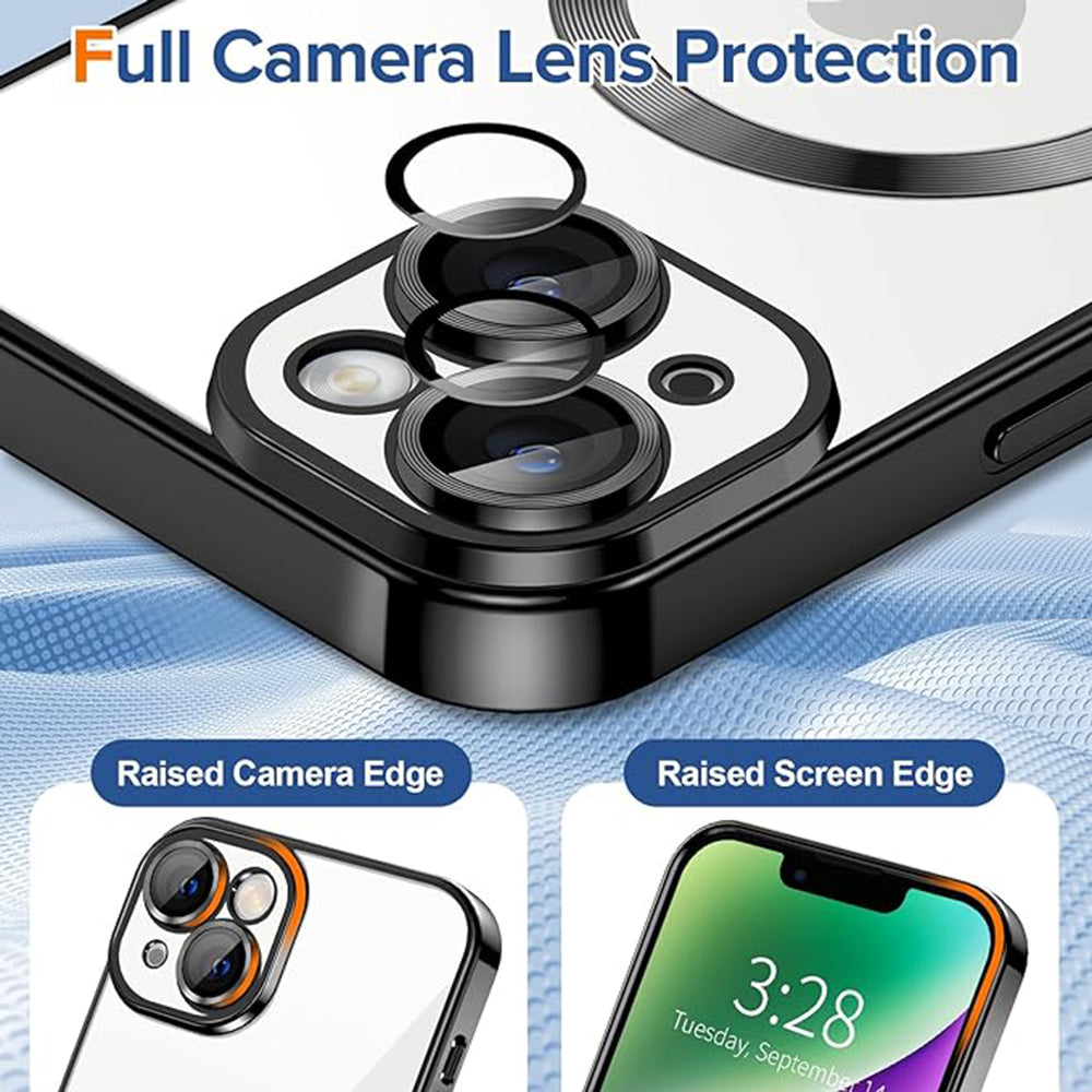 MagSafe-kuori Apple iPhone 14:lle, Techsuit, Luxury Crystal, Musta