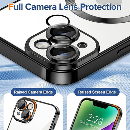 MagSafe-kuori Apple iPhone 14:lle, Techsuit, Luxury Crystal, Musta