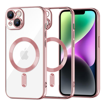 MagSafe-kuori Apple iPhone 14:lle, Techsuit, Luxury Crystal, Vaaleanpunainen