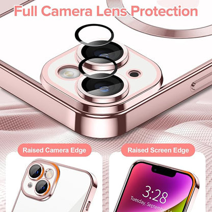 MagSafe-kuori Apple iPhone 14:lle, Techsuit, Luxury Crystal, Vaaleanpunainen