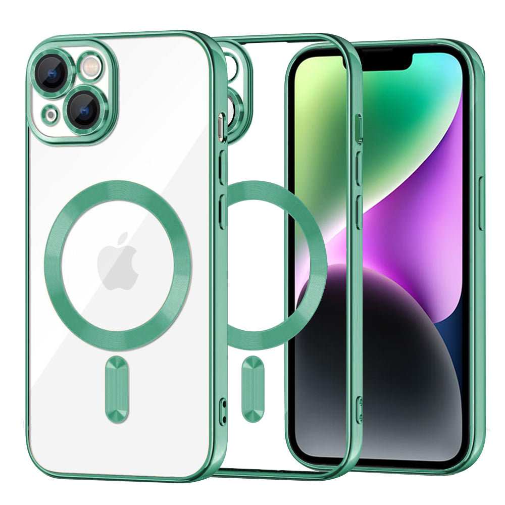 MagSafe-kuori Apple iPhone 14:lle, Techsuit, Luxury Crystal, Vaaleanvihreä
