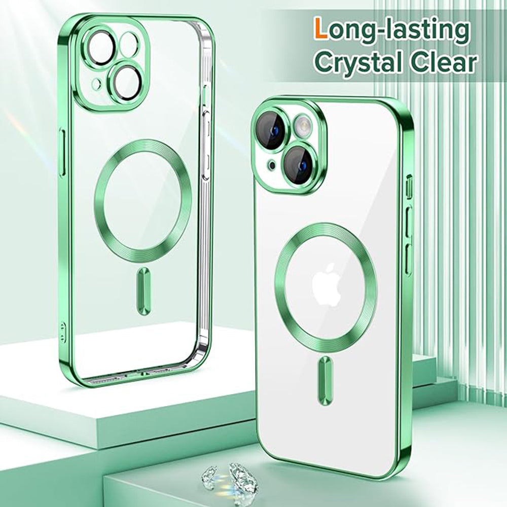 MagSafe-kuori Apple iPhone 14:lle, Techsuit, Luxury Crystal, Vaaleanvihreä