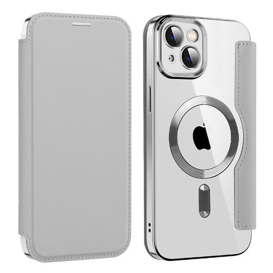 MagSafe-kuori Apple iPhone 14:lle, Techsuit, SmartMag Book, Harmaa