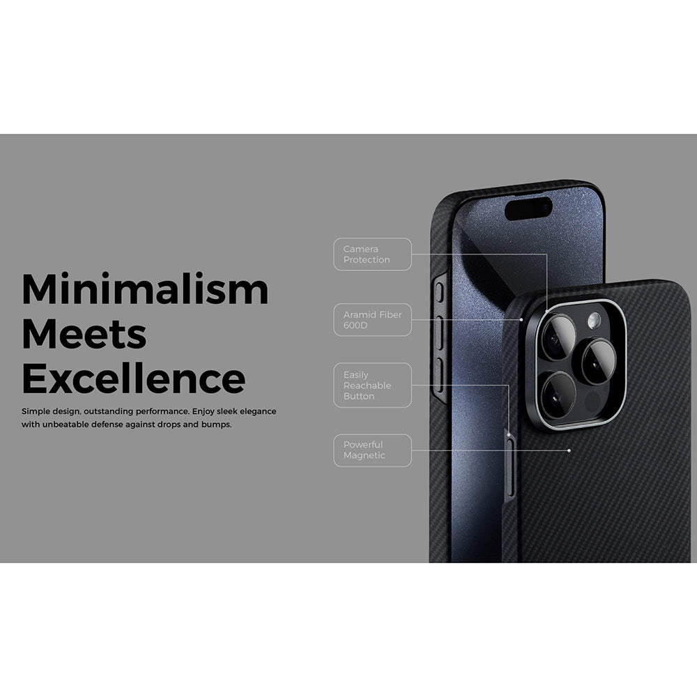 MagSafe-kotelo Apple iPhone 15:lle, Edizard, Air, Musta