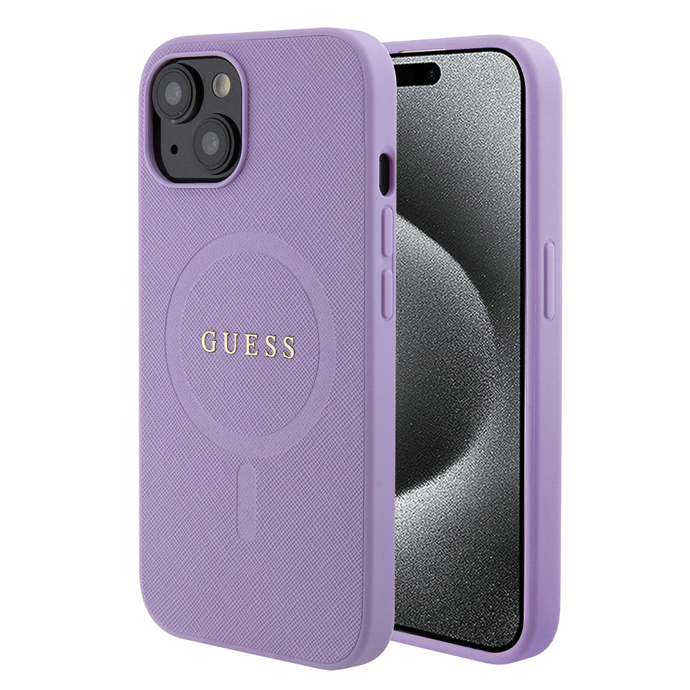 MagSafe-kotelo Apple iPhone 15:lle, Guess, Saffiano, Violetti