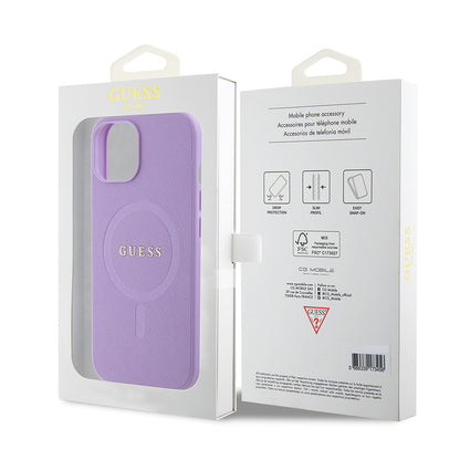 MagSafe-kotelo Apple iPhone 15:lle, Guess, Saffiano, Violetti
