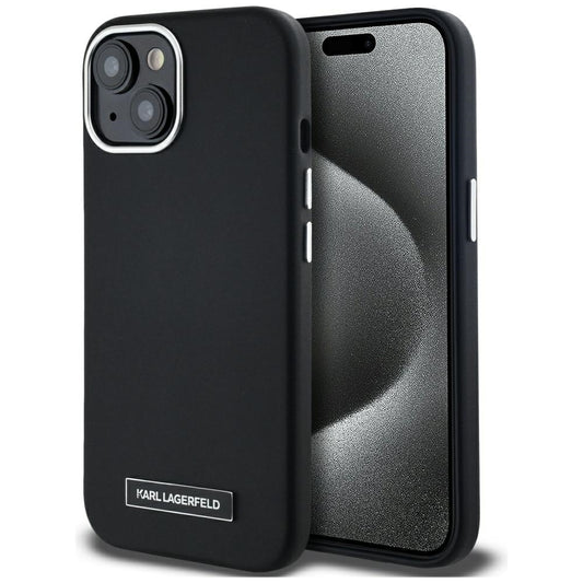 MagSafe-kotelo Apple iPhone 15:lle, Karl Lagerfeld, FW Metal Plate, Musta