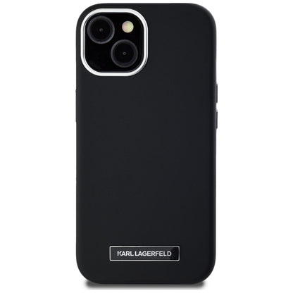 MagSafe-kotelo Apple iPhone 15:lle, Karl Lagerfeld, FW Metal Plate, Musta