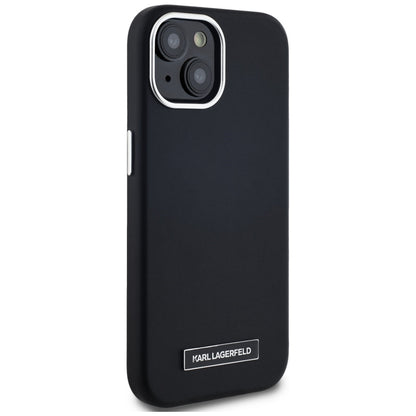 MagSafe-kotelo Apple iPhone 15:lle, Karl Lagerfeld, FW Metal Plate, Musta