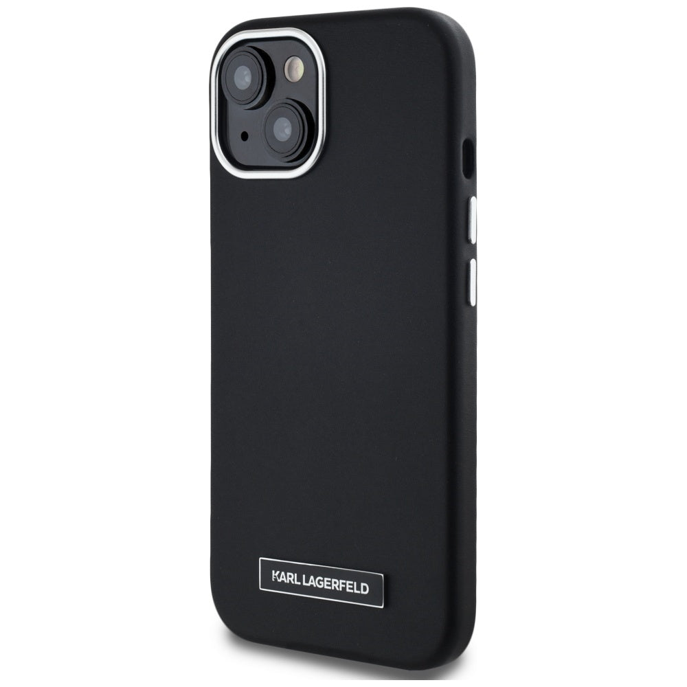 MagSafe-kotelo Apple iPhone 15:lle, Karl Lagerfeld, FW Metal Plate, Musta