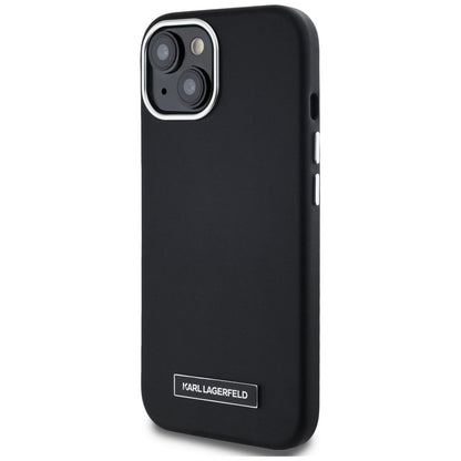 MagSafe-kotelo Apple iPhone 15:lle, Karl Lagerfeld, FW Metal Plate, Musta