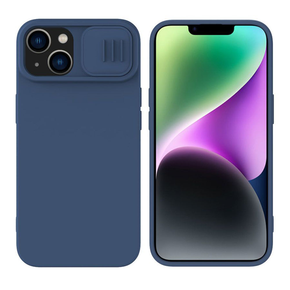 MagSafe Case for Apple iPhone 15 Plus, Nillkin, CamShield Silky, Blue
