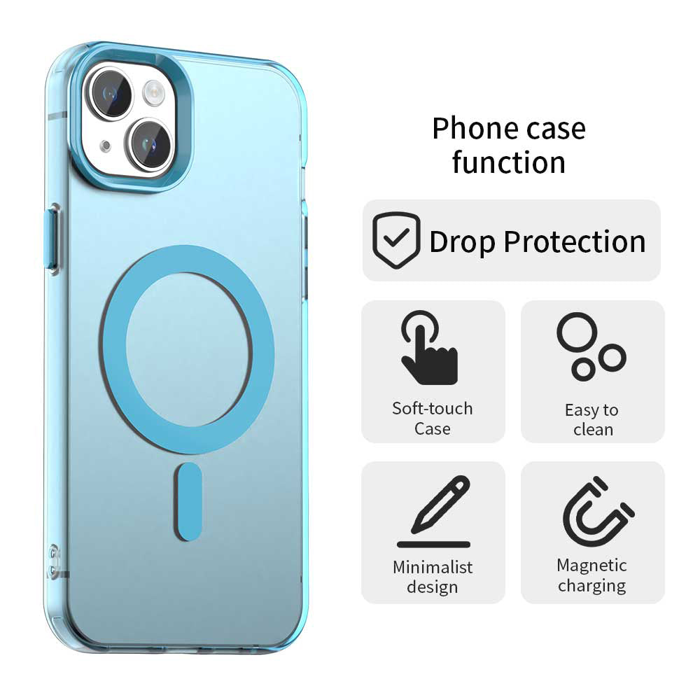 MagSafe-kuori Apple iPhone 15 Plus -puhelimelle, Techsuit, CandyCase, sininen
