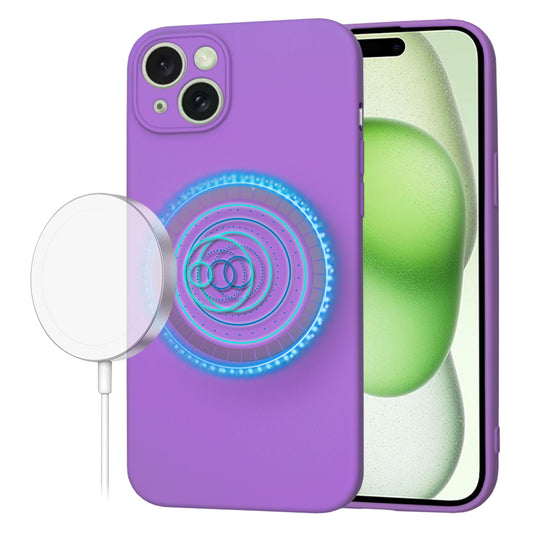 MagSafe-kuori Apple iPhone 15 Plus -puhelimelle, Techsuit, SoftFlex, Violetti