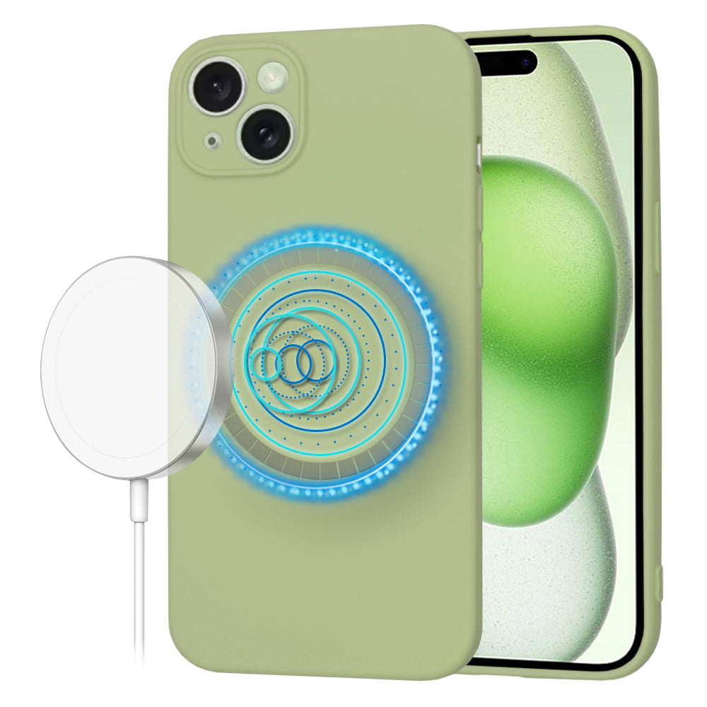 MagSafe-kuori Apple iPhone 15 Plus:lle, Techsuit, SoftFlex, Matcha